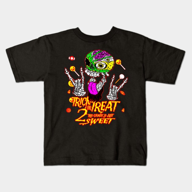 This candy is 2 sweet!! Kids T-Shirt by WestGhostDesign707